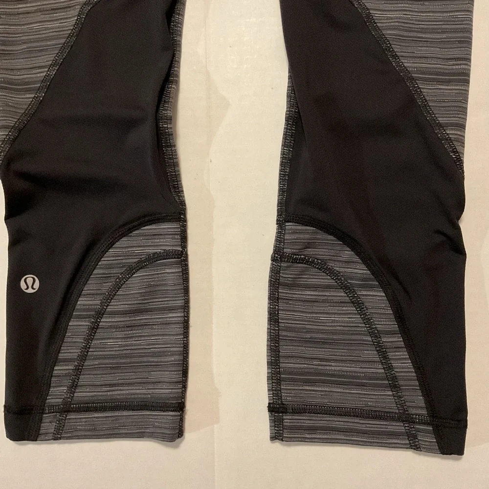 Lululemon Women’s Crop Leggings Gray Space Dye Mid-Rise
